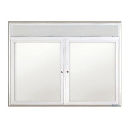 United Visual Products Double Indoor Magnetic Wet/Dry Erase Boa UV8765-BLACK-BLKPORC